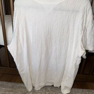 white Dior Oblique relaxed-fit T-shirt in terry cotton jacquard